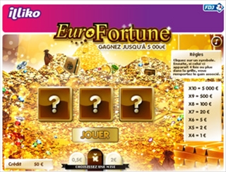 Grattez au ticket surprise Euro Fortune