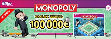 5 000 euros recemment gagne sur la carte à gratter Monopoly